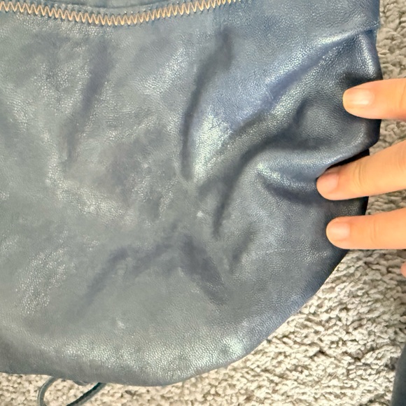 SOLD✨LUCKY BRAND VINTAGE NAVY LEATHER TOTE HANDBAG - Picture 8 of 8